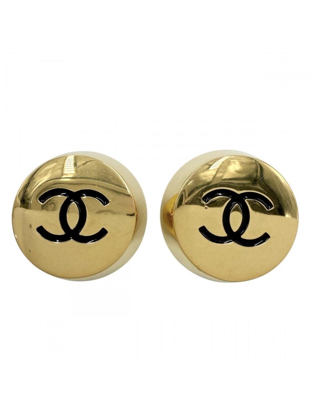 Chanel Cc Logo Round Clip-On Earrings #343259C86B